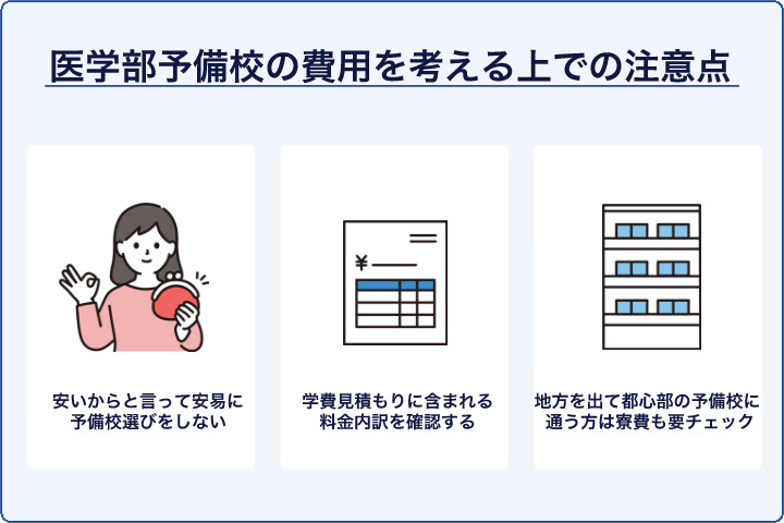 医学部予備校の費用を考える上での注意点